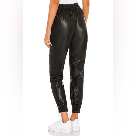superdown Rinah Faux Leather Jogger Pant in Black - Picture 2 of 5